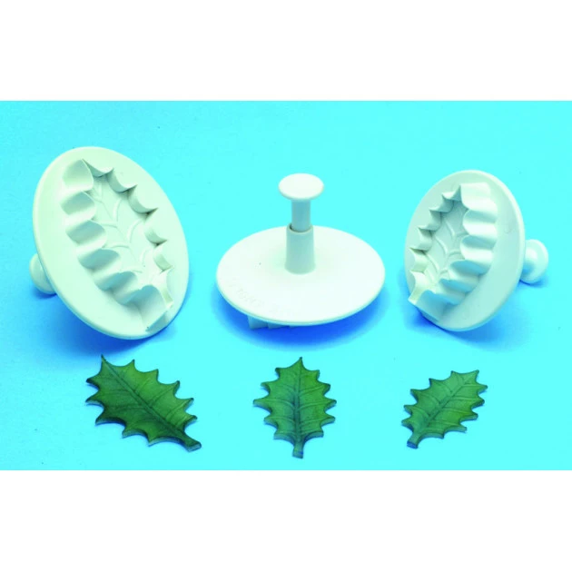 Offres ✨ 3 Découpoirs Petite Feuille de Houx à Poussoir 👏 2 Offres ✨ 3 Découpoirs Petite Feuille de Houx à Poussoir 👏 – Image 2