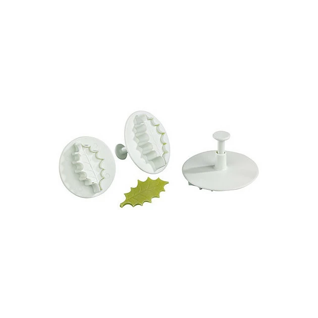 Offres ✨ 3 Découpoirs Petite Feuille de Houx à Poussoir 👏 1 Offres ✨ 3 Découpoirs Petite Feuille de Houx à Poussoir 👏