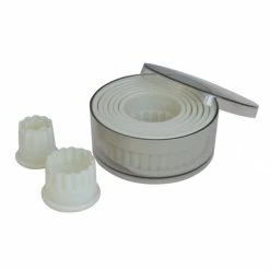 Bon marché 😉 9 Découpoirs ronds cannelés en plastique alimentaire 🔔