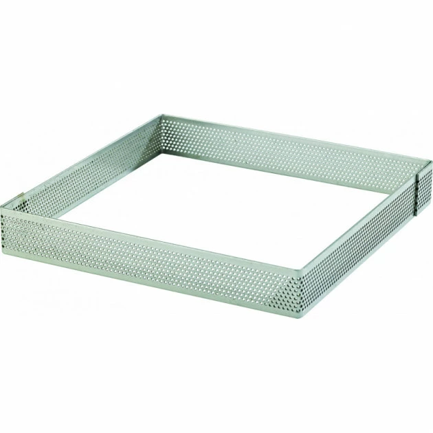 Cadre à Tarte Carré Inox Perforé 10 cm H.2 cm Offres ✨ Cadre à Tarte Carré Inox Perforé 10 cm H.2 cm ???? -Patisse Magasin cadre a tarte carre inox perfore 10 cm h2 cm