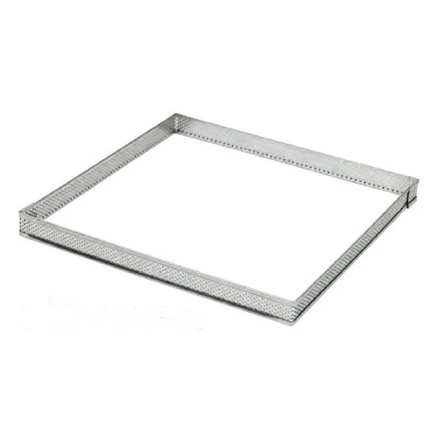 Cadre à Tarte Carré Inox Perforé 16 cm H.2 cm Meilleure affaire ⭐ Cadre à Tarte Carré Inox Perforé 16 cm H.2 cm ???? -Patisse Magasin cadre a tarte carre inox perfore 16 cm h2 cm 2