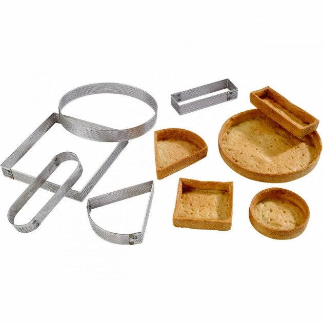 Le moins cher ❤️ Cadre à Tarte Carré Inox Perforé 8.5 cm H.2 cm ✨ 2 Le moins cher ❤️ Cadre à Tarte Carré Inox Perforé 8.5 cm H.2 cm ✨ – Image 2