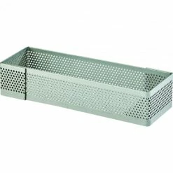 Tout neuf ✔️ Cadre à Tarte Rectangle Inox Perforé 10x4 cm H.2 cm ???? -Patisse Magasin cadre a tarte rectangle inox perfore 10x4 cm h2 cm 2