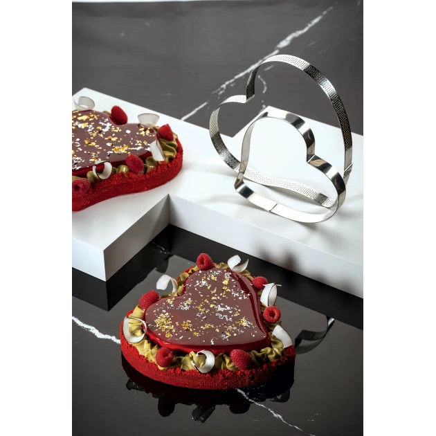Cercle à Entremets Coeur Inox Micro-perforé 16 x 15 cm x H 3,5 cm Pavoni Meilleure vente ⌛ Cercle à Entremets Coeur Inox Micro-perforé 16 x 15 cm x H 3,5 cm Pavoni ???? -Patisse Magasin cercle a entremets coeur inox micro perfore 16 x 15 cm x h 35 cm pavoni 1