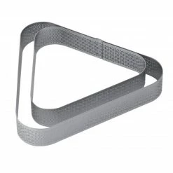 Meilleur prix 💯 Cercle à Entremets Triangle Inox Micro-perforé 22 x 20 cm x H 3,5 cm Pavoni 🧨