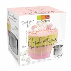 Budget 😉 Cercle à Pâtisserie Extensible Inox H 12 cm Scrapcooking 🤩