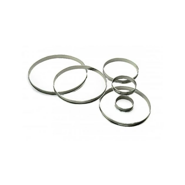 Vente flash ???? Cercle à Tarte Inox Ø12 cm H.2 cm Bords Roulés Gobel ???? 1 Vente flash ???? Cercle à Tarte Inox Ø12 cm H.2 cm Bords Roulés Gobel ????