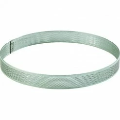 Meilleur prix ???? Cercle à Tarte Inox Perforé Ø12 cm H.2 cm ????
