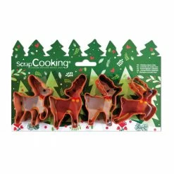 De gros 👏 Emporte-Pièces Renne de Noël (x4) Scrapcooking 🤩