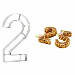 Offres ⭐ Grand Emporte Pièce Inox Chiffre 2 32x18 cm ⌛