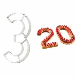 Vente flash 💯 Grand Emporte Pièce Inox Chiffre 3 32x16 cm ⭐