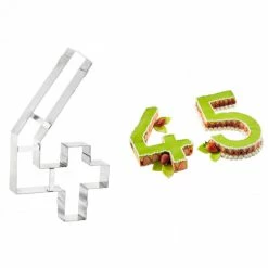 Vente flash ✔️ Grand Emporte Pièce Inox Chiffre 4 32x18 cm ✔️