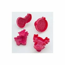 Meilleur prix ✔️ Kit 4 découpoirs à éjecteurs pour Biscuits Noël ✨ -Patisse Magasin kit 4 decoupoirs a ejecteurs pour biscuits noel 2