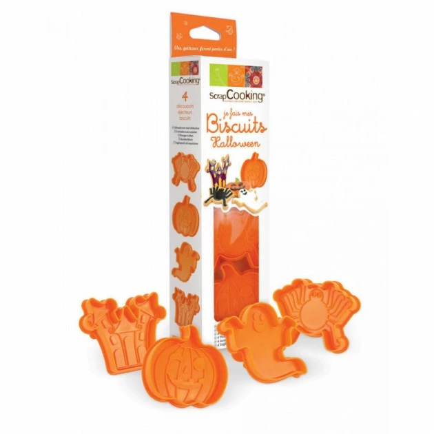 Kit 4 découpoirs pour Biscuits Halloween Meilleure vente ???? Kit 4 découpoirs pour Biscuits ???? Halloween ???? -Patisse Magasin kit 4 decoupoirs pour biscuits halloween