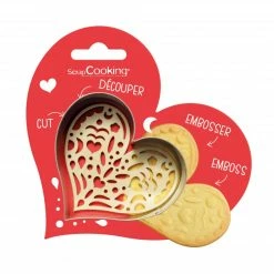 Budget 👏 Kit Biscuit Cœur 7,6 cm ScrapCooking 🥰
