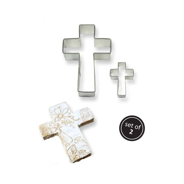 Lot de 2 Emporte-Pièces Croix 4,5 et 10 cm PME Vente flash ???? Lot de 2 Emporte-Pièces Croix 4,5 et 10 cm PME ???? -Patisse Magasin lot de 2 emporte pieces croix 45 et 10 cm pme