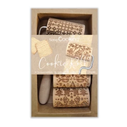 Acheter 🥰 Mini Rouleau à Pâtisserie Empreinte Noël Interchangeable 7 cm (x3) Scrapcooking 😍